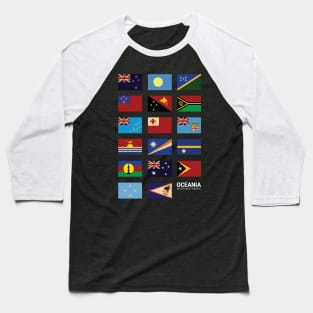 Oceania Country Flags Set Baseball T-Shirt